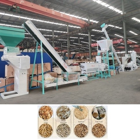 Linha da peletização da biomassa com a biomassa final da pelota de 2-10mm/linha de produção de madeira equipamento da pelota de fabricação da pelota