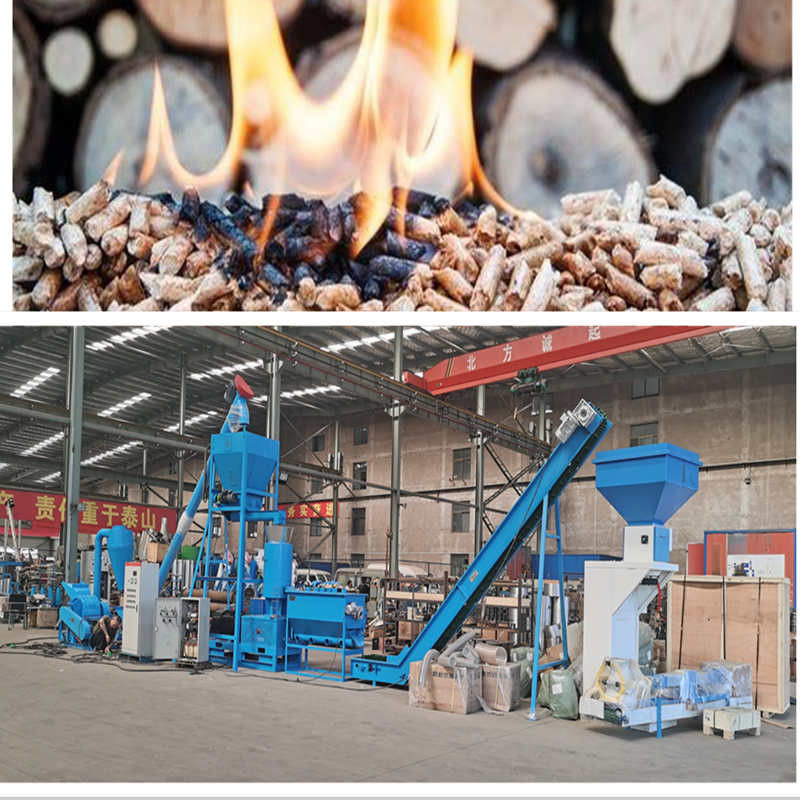 Linha de produção de pellets de biomassa de alta capacidade 1-10TPH para chips de madeira de palha de pinho