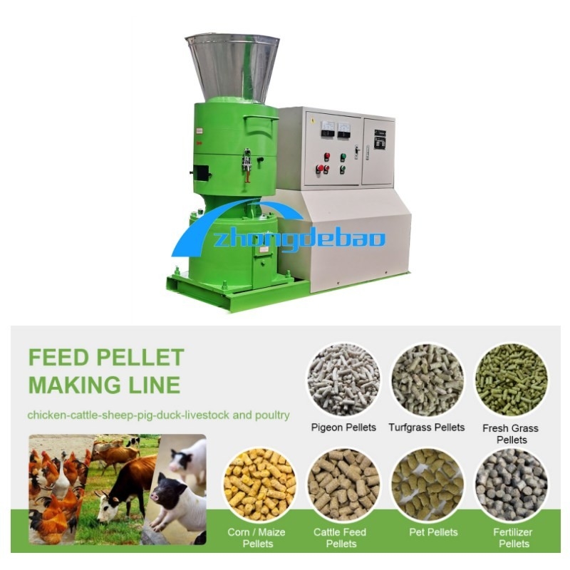 100-1200 moinho da pelota da alimentação de Kg/Hour com motor elétrico ou o motor diesel