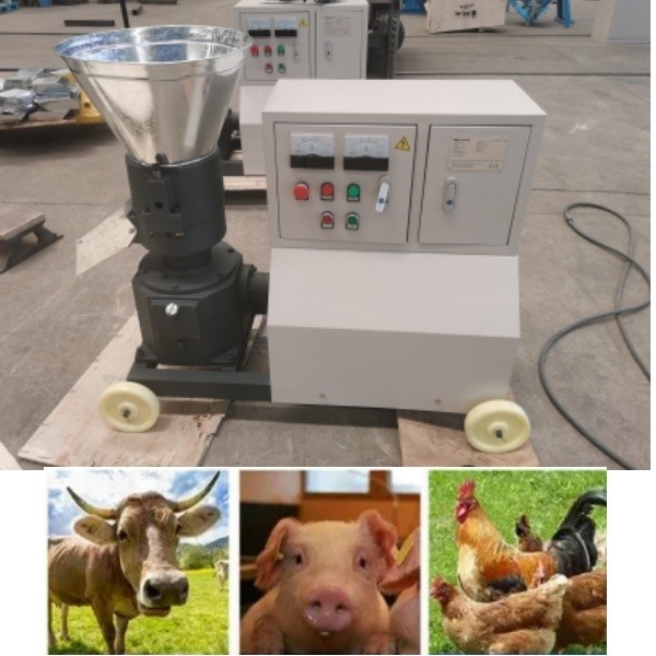 o diesel da capacidade 80-1000kg/pelota movida a motor da alimentação da máquina da pelota da alimentação animal mói fácil opera a fatura da alimentação das aves domésticas