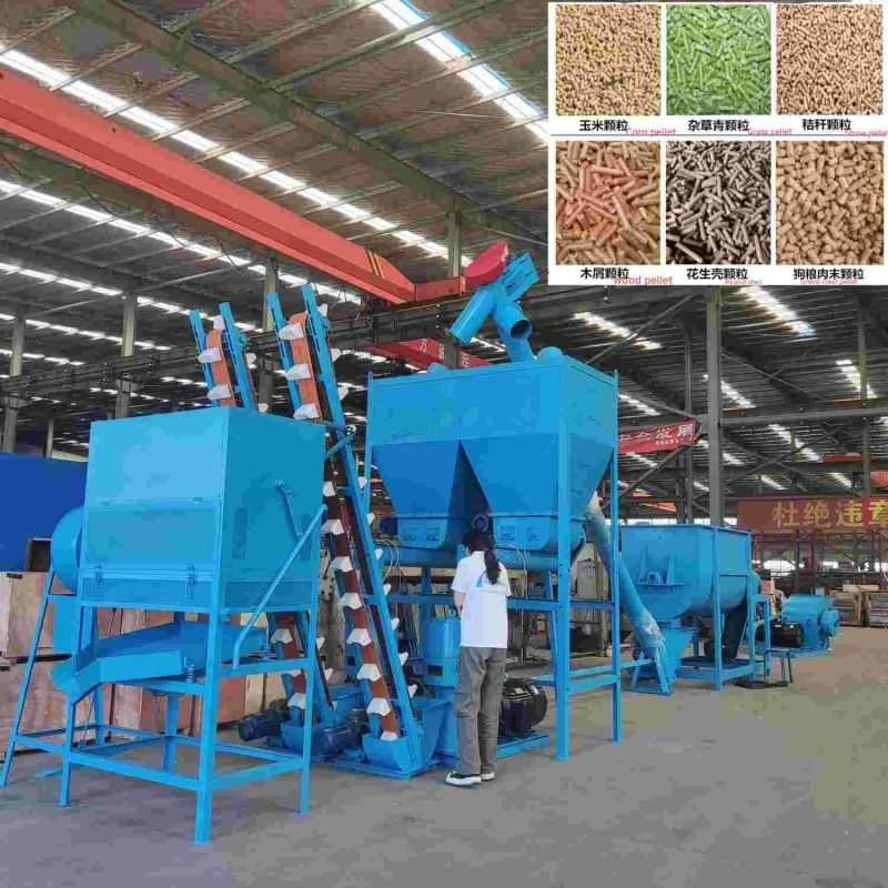 Linha de produção padrão 1-20t/H da pelota da alimentação A1 para o processamento de alimentação animal