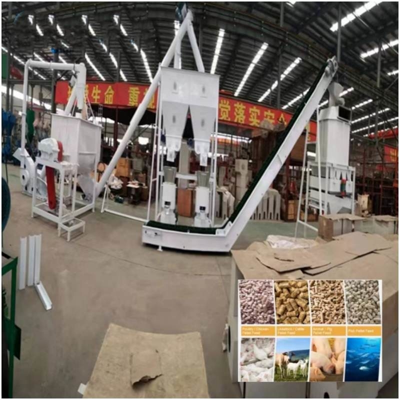 A linha de produção gado completo da pelota da alimentação da exploração agrícola de 20ton/H alimenta a fatura da máquina