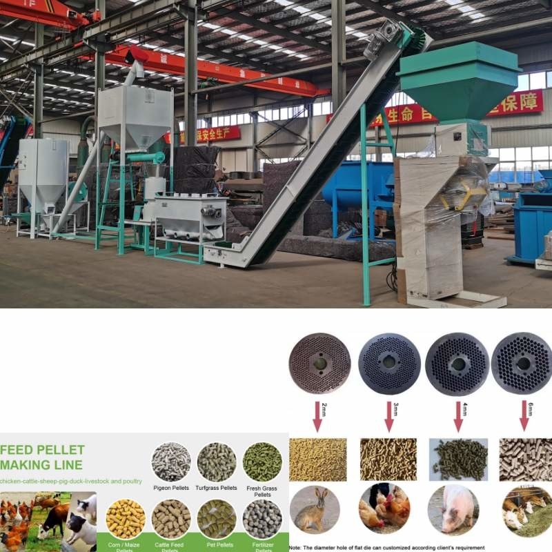1 pelota da grama de Ton Livestock Animal Feed Machinery que faz o trigo do milho da máquina