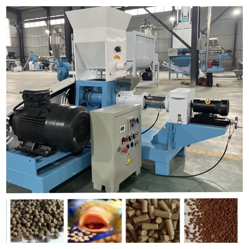linha de produção de flutuação da alimentação dos peixes 100-500kg/h com o transporte de parafuso 0.75kw 1-12mm