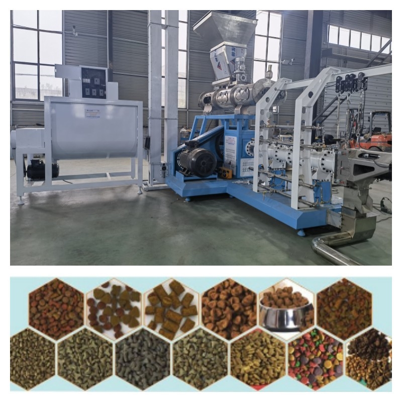 Linha de produção flutuante de aço inoxidável potência 5.5-132kw da alimentação dos peixes de 1-12mm