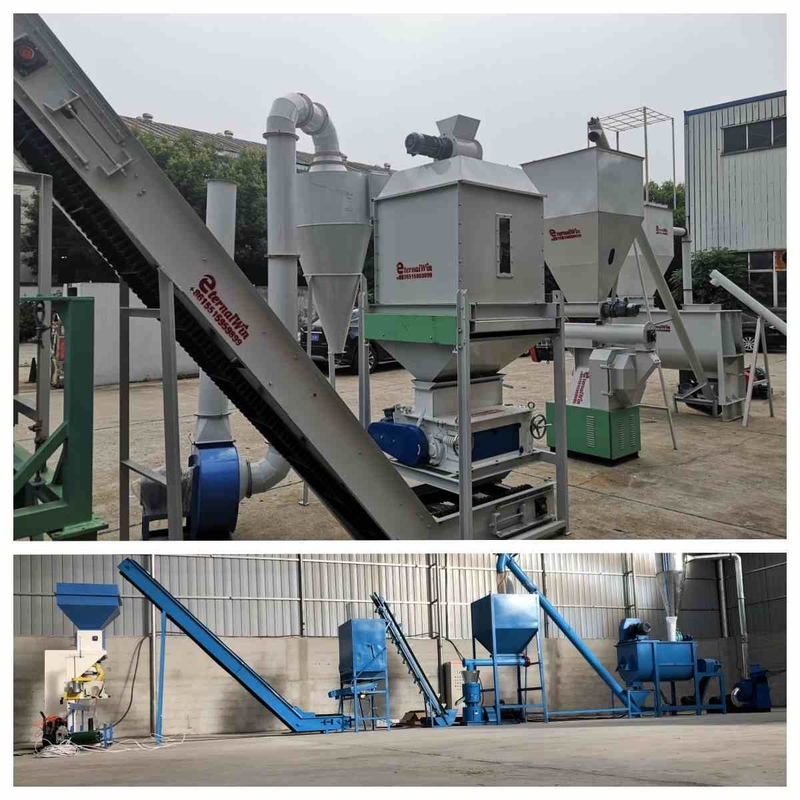 Linha de produção 5t/H da pelota da alimentação do CE Ring Die Feed Pellet Machine com gerador de vapor