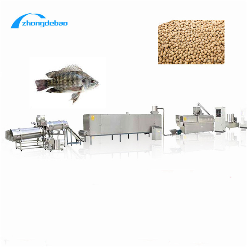 Linha de produção de flutuação CE decorativo da alimentação dos peixes 500KG/H da extrusora do alimento de peixes