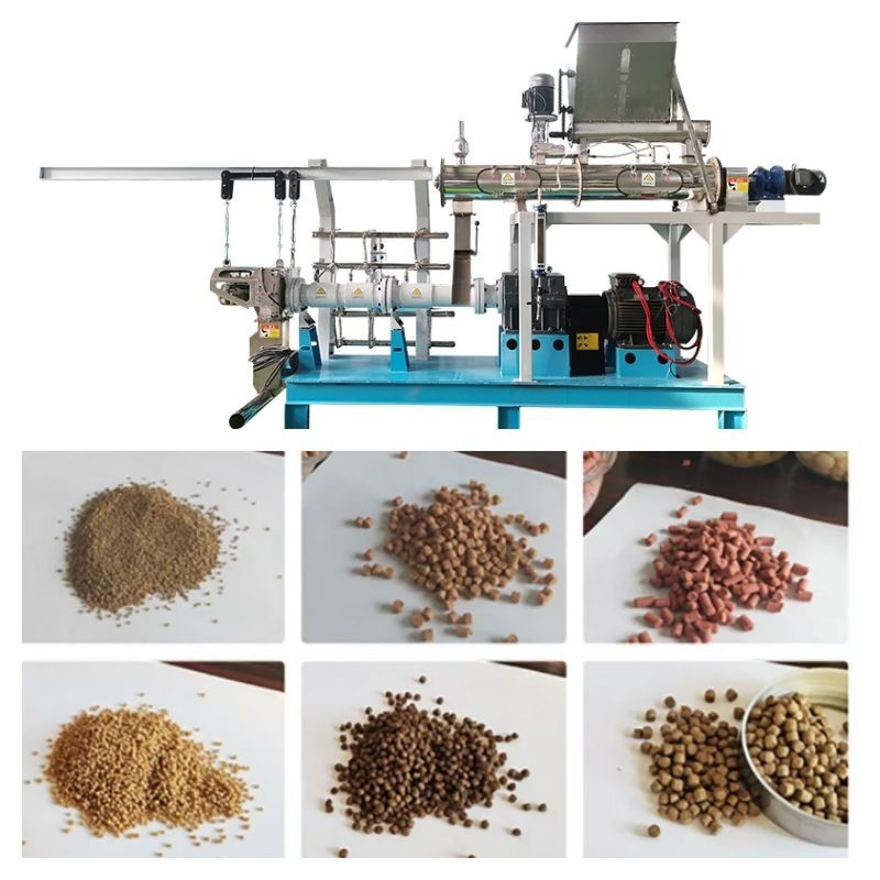 Tipo molhado linha de flutuação da alimentação dos peixes da máquina da alimentação dos peixes da extrusora da alimentação do parafuso do gêmeo