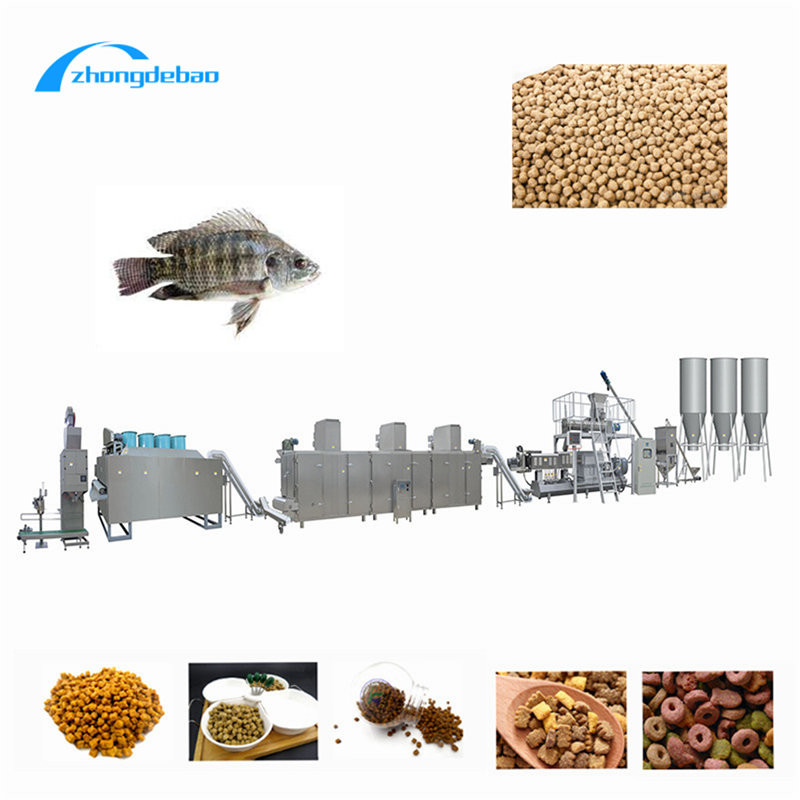os peixes 6-10ton de flutuação alimentam a linha de produção linha da transformação de produtos alimentares dos peixes de 0.75-3kw
