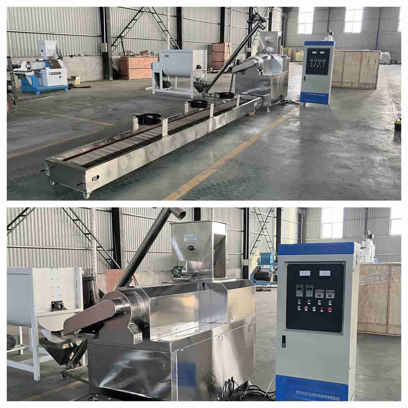 linha de produção pequena cão da farinha de peixes 200-300kg/H Cat Fish Extruder Machine