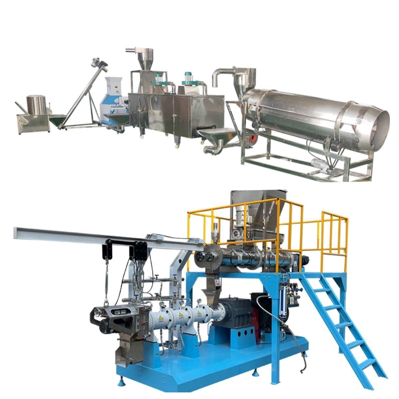 linha de produção de flutuação linha da alimentação dos peixes 500-600kg de produção molhada dos alimentos para animais de estimação de 10mm