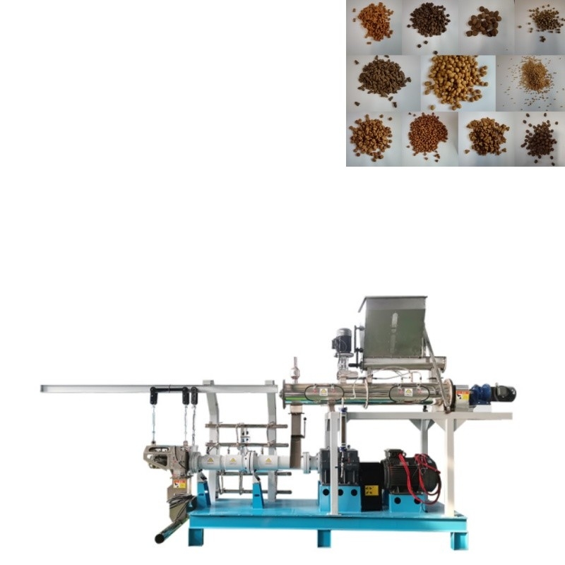Tipo molhado de flutuação linha da máquina da extrusora da alimentação dos peixes do parafuso gêmeo da máquina do alimentador dos peixes