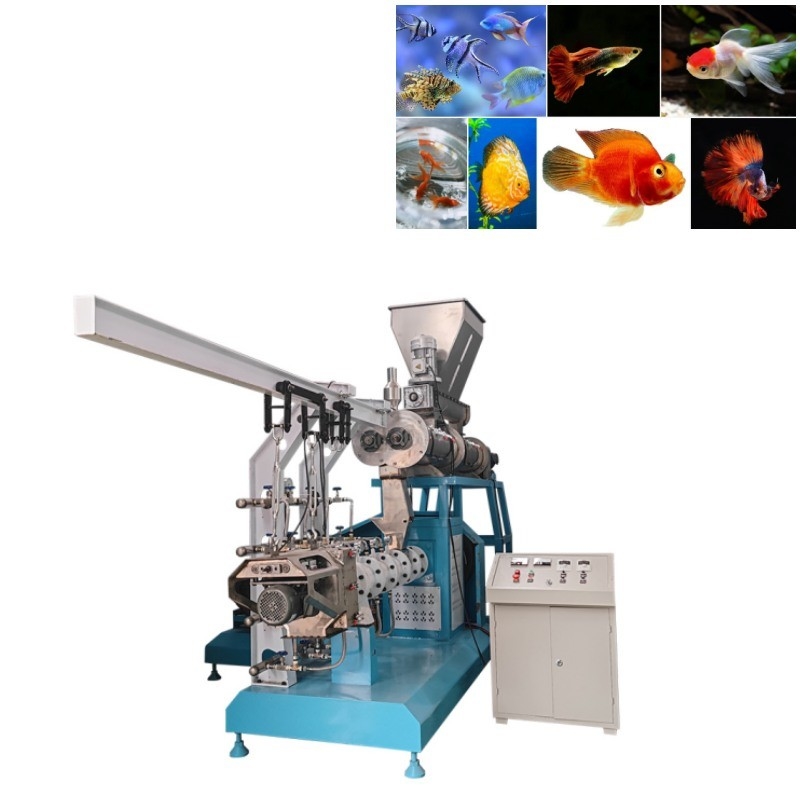 linha de flutuação máquina de flutuação dobro da produção da alimentação dos peixes 2000kg/H da alimentação dos peixes do parafuso
