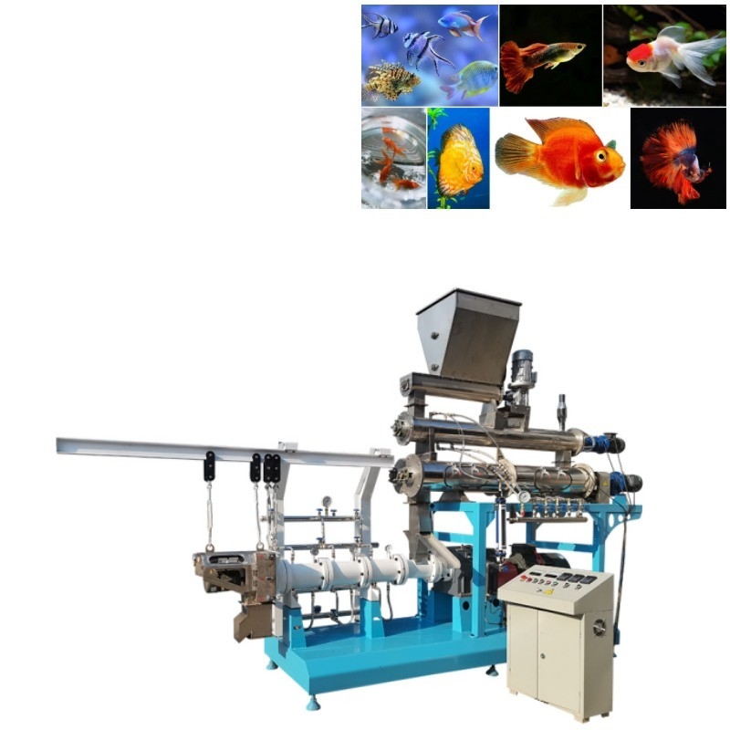 linha de flutuação máquina de flutuação dobro da produção da alimentação dos peixes 2000kg/H da alimentação dos peixes do parafuso