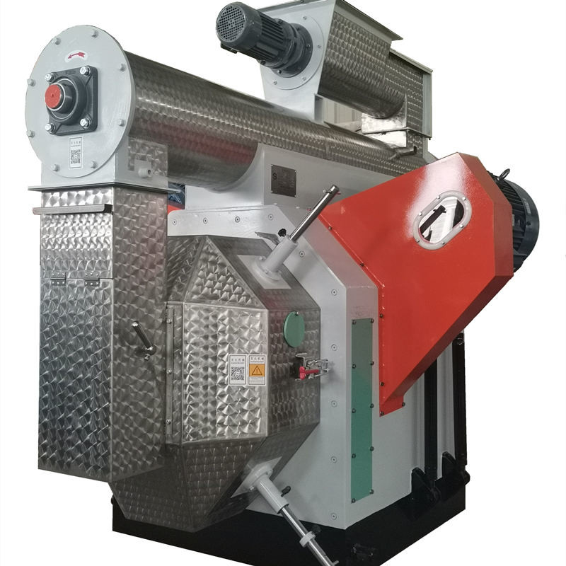 alimentação animal Ring Die Pellet Machine 55kw do moinho horizontal da pelota 0.8-4t/H