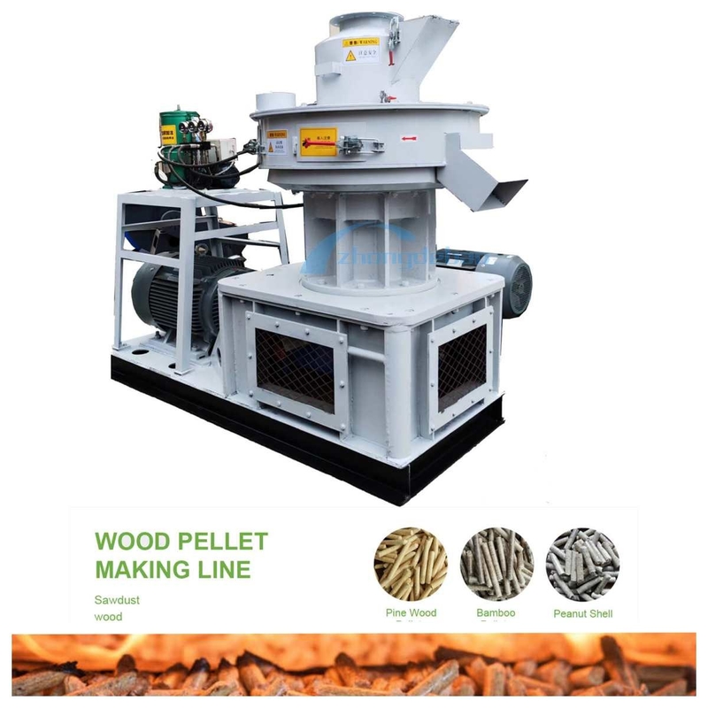 Máquina modelo 1000kg/H Ring Die Pellet Mill Biomass vertical de 450 Wood Pellet Mill