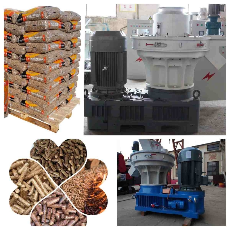 pelota da casca do arroz da madeira de 1-1.5ton/H Ring Die Pellet Mill Machine que faz a máquina