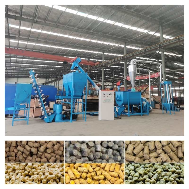Pelota das aves domésticas 500-800KG/H que faz a máquina 7.5-30kw a linha de produção da alimentação animal