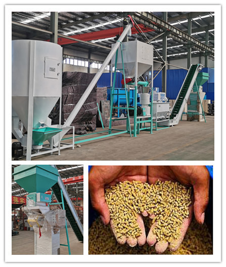 1-12 mm Final Pellet Size Ring Die Pellet Mill Tipo Linha de pelletização de alimentos para animais
