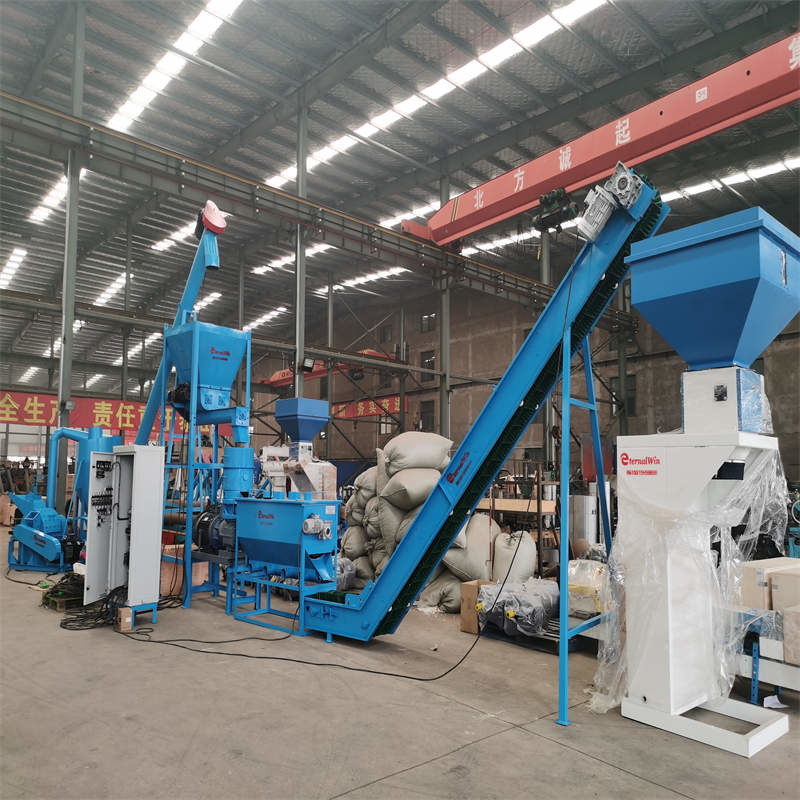 500-1000 kg/H Linha de produção de pellets de madeira / Linha de produção de pellets de biomassa 87KW