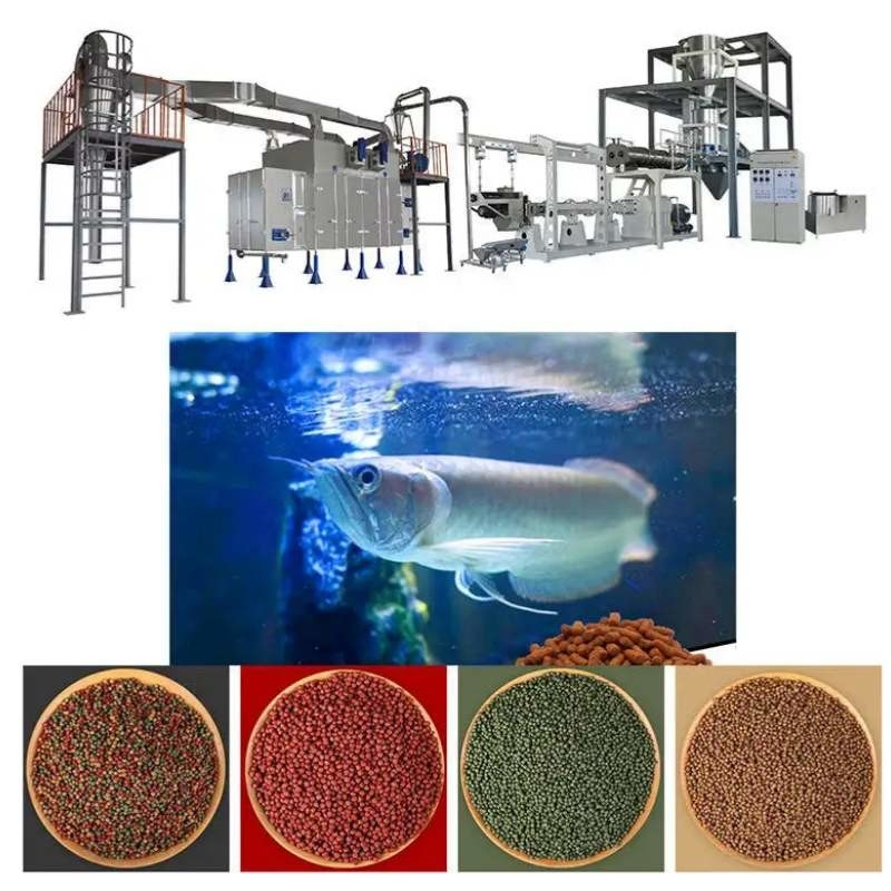 45-50kg/H máquina de extrusão de ração flutuante linha de produção de ração flutuante de peixe aço inoxidável