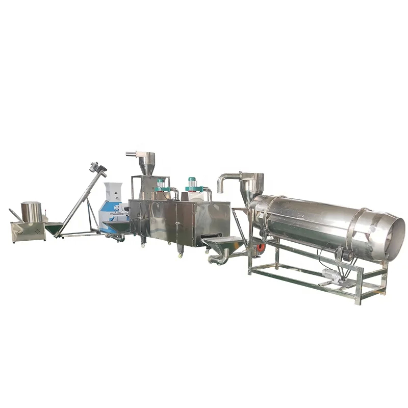 Linha de produção de alimentação flutuante de capacidade de 1-2 t/h com diâmetro de parafuso de φ60-φ175 mm