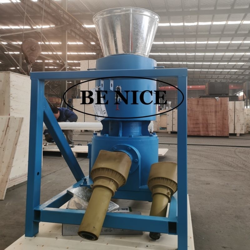 Moinho de grânulos PTO de alta capacidade com 2 rolos e matrizes de 4 mm para 80-1000 kg/h