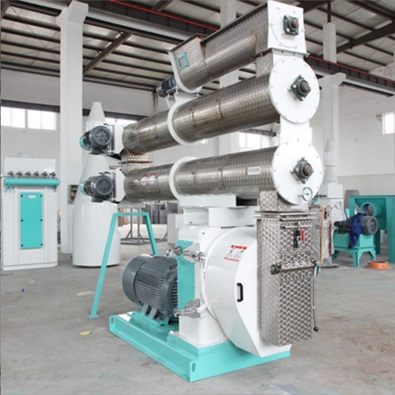 2-4 T/H Ring Die Feed Pellet Mill com um único condicionador para fabricação de pellets para alimentos para animais