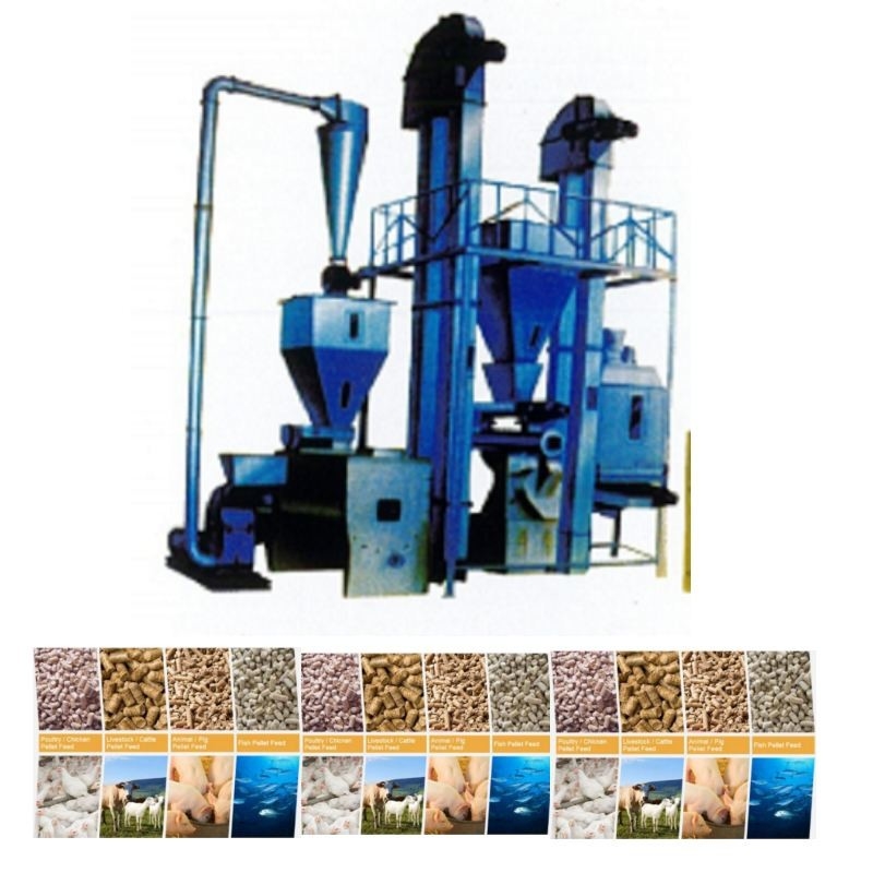 Linha de produção de pellets para alimentos para animais de 1 a 12 mm