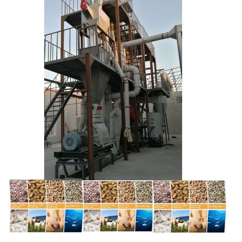 Linha de produção de pellets para alimentos para animais de 1 a 12 mm