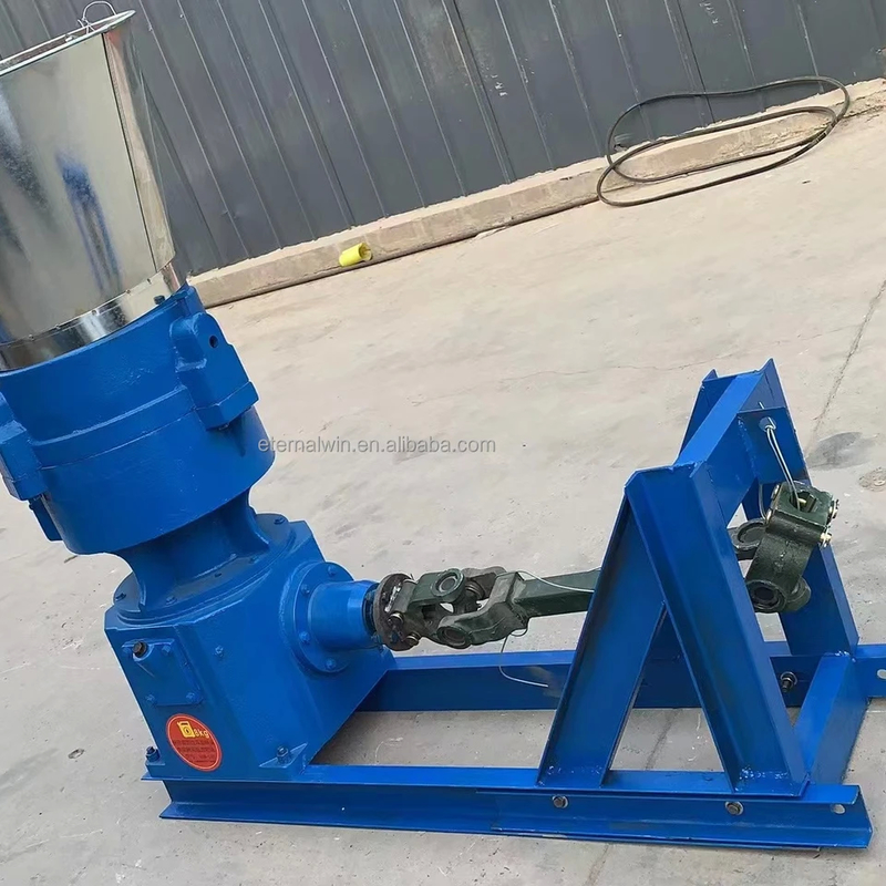 Máquina de embalagem de madeira de liga de aço PTO Pellet Mill 12mm Die 80-1000kg/h Capacidade