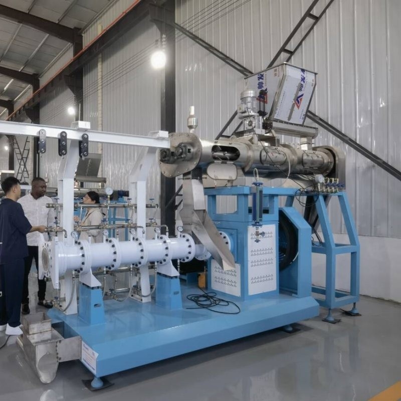Máquina de extrusão de alimentação para peixes de tilapia de tipo úmido com condicionador a vapor