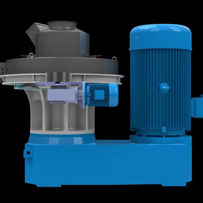Máquina de pellets de madeira de grande capacidade Biomassa Linha de produção de pellets de madeira Anel vertical morrer Máquina de pellets de madeira