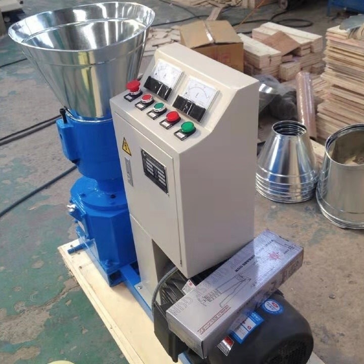 200-300 KG/H Máquina de moagem de pellets de alimentação de alta produtividade Máquina de processamento de alimentos para animais e aves 7.5kw Motor