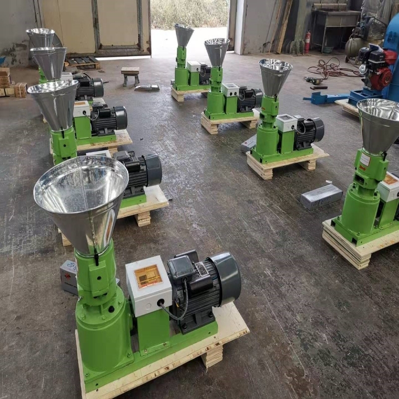 Pelletos para alimentação animal fabricados por uma máquina de fabricação de pellets para alimentação animal