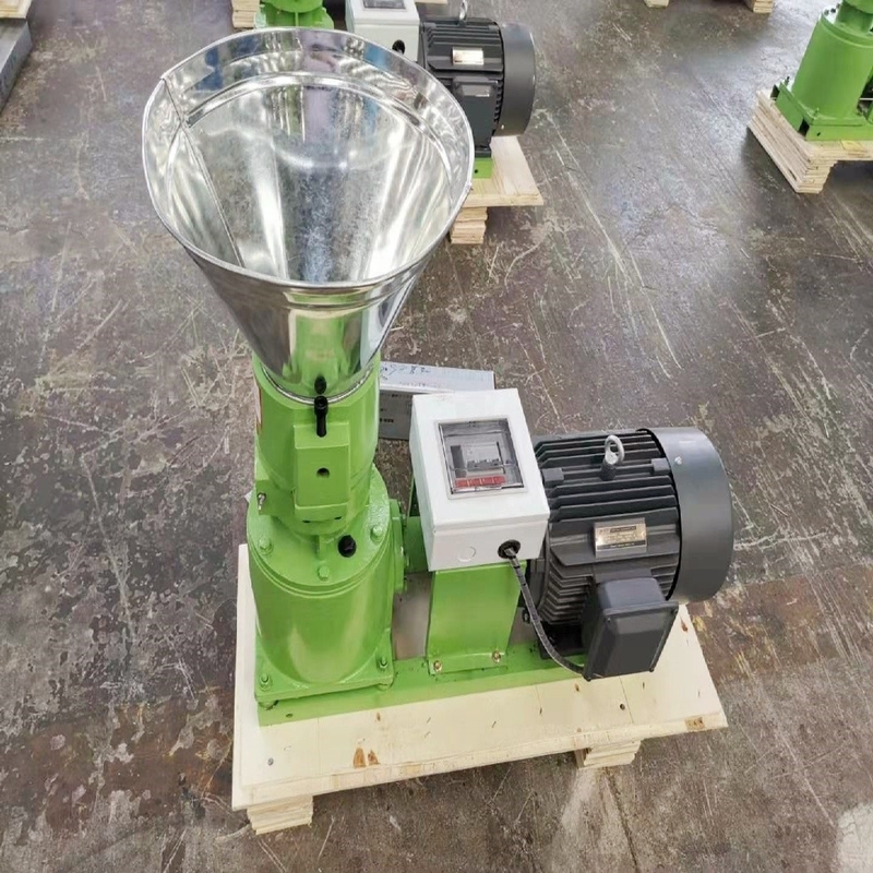Máquina de fabricação de pellets para alimentos para animais em pequena escala 4KW Motor Tipo Elétrico Máquina de moagem de alimentos para animais