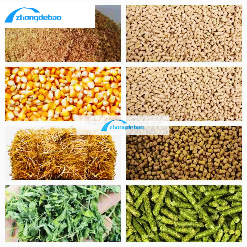 Máquina de pellets para alimentação animal de 10 CV tipo diesel 90 kg/h Máquina de moagem para alimentação animal
