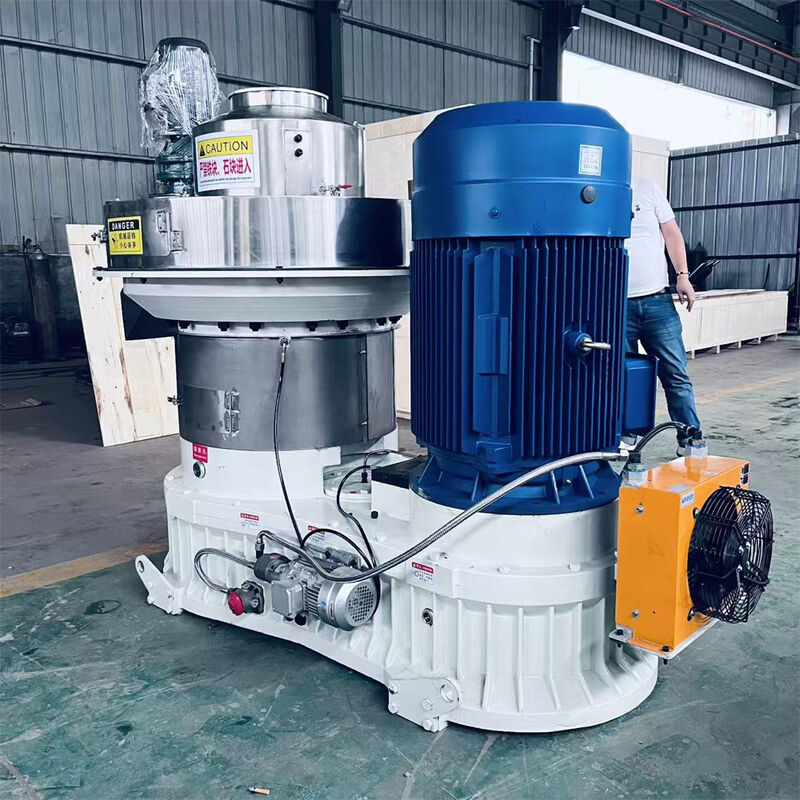 Moinho peletizador vertical de anel de alta eficiência para biomassa com alimentação vertical e design de economia de energia