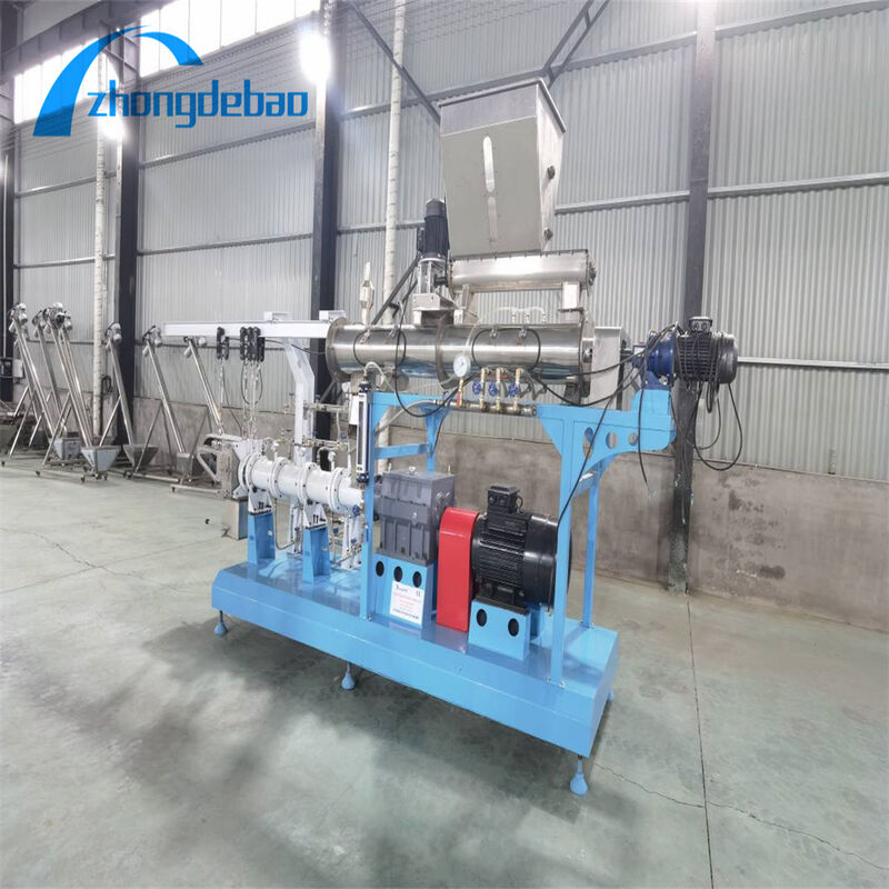 Máquina de alimentação de peixes flutuante de potência principal 37-160kw Máquina de pellets de alimentação flutuante de grau industrial para instalações de pecuária