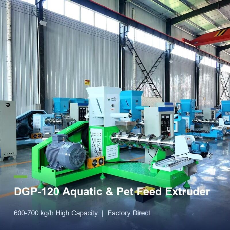 Linha de Extrusão de Ração para Aquicultura DGP120 Máquina de Pelotas para Camarão e Peixe para Fábrica de Ração Comercial com Saída Estável