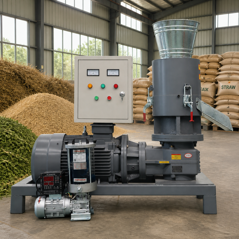 Máquina de prensagem de pellets de madeira motor a diesel motor motorizado moinho de pellets de serrada para uso de celeiros agrícolas e fabricação de roupas de cama de animais estáveis