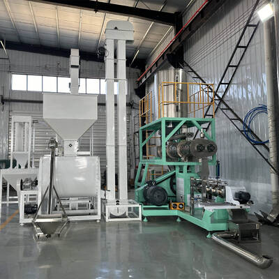 Linha multifuncional de extrusão de alimentação de parafuso duplo duplo com capacidade de 500KG/H-10T/H para produção de ração para peixes e alimentos para animais de estimação com construção em aço inoxidável