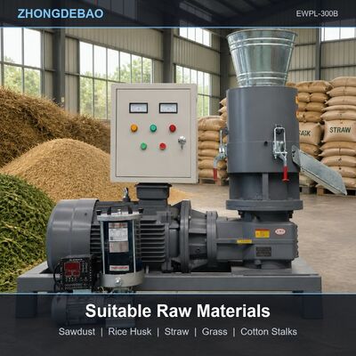 Máquina de Pelotas de Madera de Matriz Plana para Producción de Biomasa de Pasto, Alfalfa y Paja con Matriz de Alta Relación de Compresión